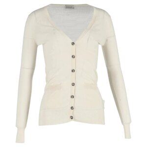 Moncler Women's Ivory 100% Wool Cardigan Size XS
